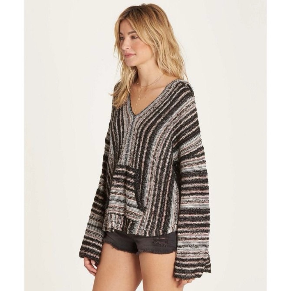 Baja Beach Oversized Knit Sweater with hood NWT